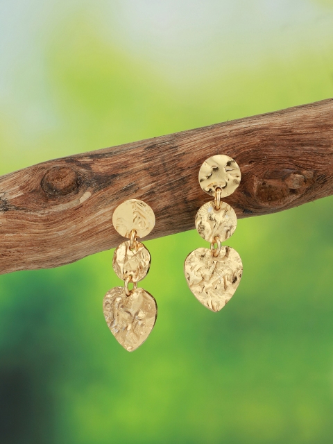 

Carlton London Gold Plated Geometric Shaped Drop Earrings