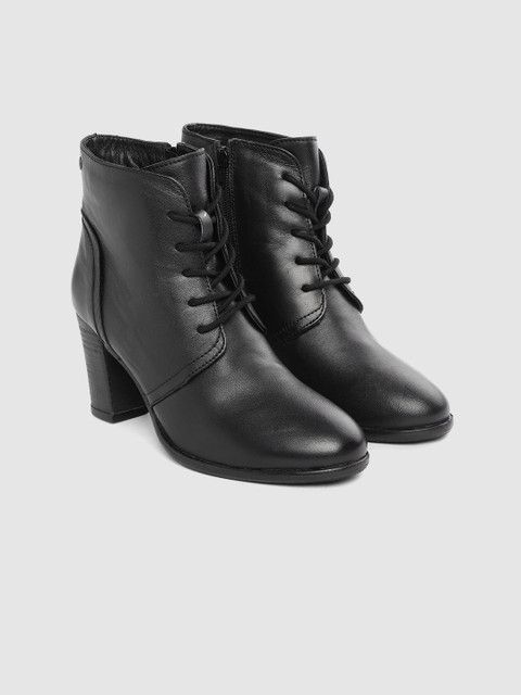 

CORSICA Women Black Solid Mid-Top Heeled Boots