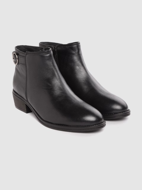 

CORSICA Women Black Solid Mid-Top Heeled Boots
