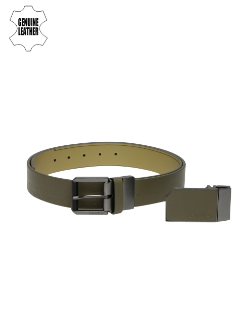 

Calvin Klein Jeans Men Blue Genuine Leather Reversible Leather Belt