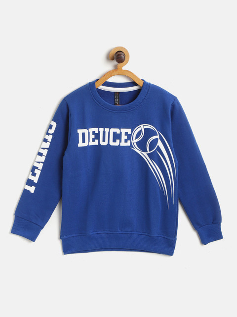 

GAME BEGINS Boys Blue & White Typography Print Sweatshirt