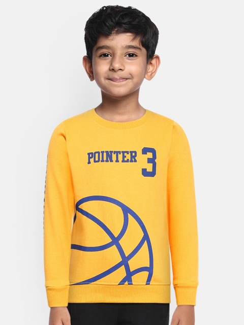 

GAME BEGINS Boys Mustard Yellow Printed Sweatshirt