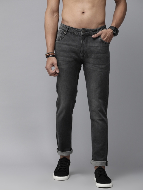 

Roadster Men Charcoal Grey Skinny Fit Mid-Rise Clean Look Stretchable Jeans