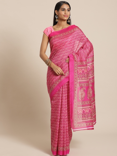 

KALINI Pink Printed Saree