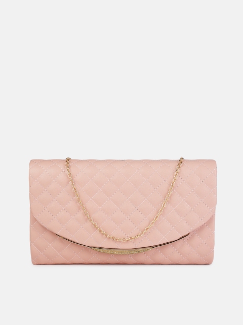 

DressBerry Nude Pink Quilted Clutch