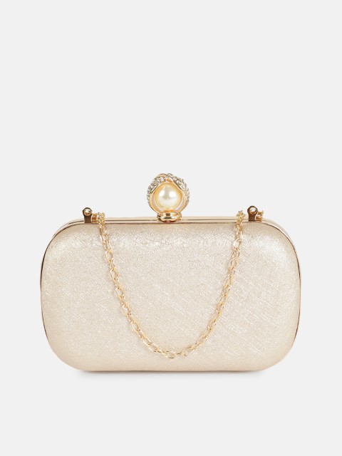 

Anouk Gold-Toned Textured Box Clutch