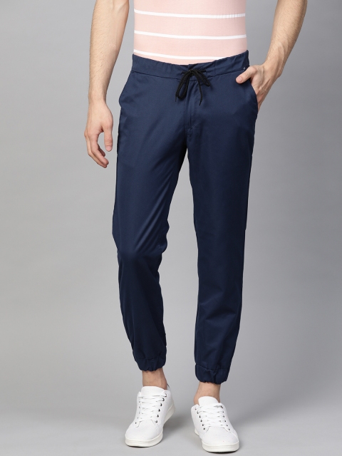 

Hubberholme Men Navy Blue Slim Fit Solid Joggers