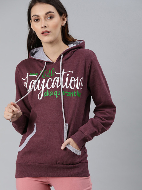 

zebu Women Maroon Printed Pullover Sweater