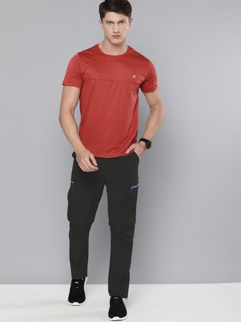 

HRX by Hrithik Roshan Men Black Solid Convertible Track Pants