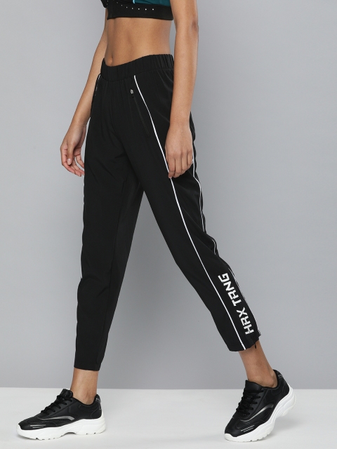 

HRX by Hrithik Roshan Women Black Solid Slim Fit Track Pants