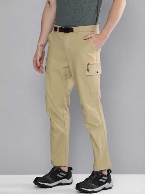 

HRX by Hrithik Roshan Men Beige Regular Fit Solid Trousers
