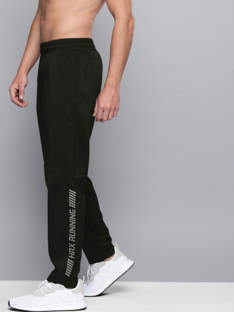 

HRX by Hrithik Roshan Men Black Straight Fit Running Track Pants