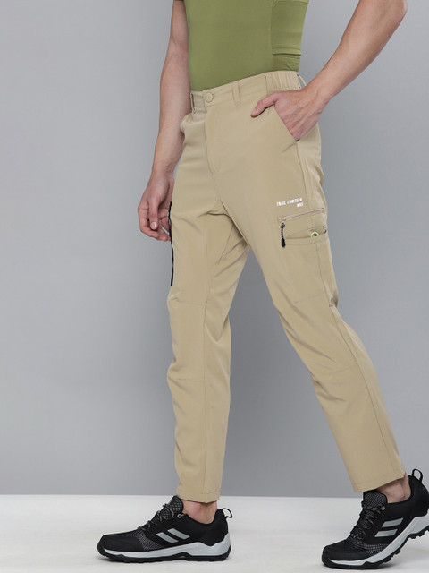 

HRX by Hrithik Roshan Men Beige Regular Fit Solid Outdoor Regular Trousers