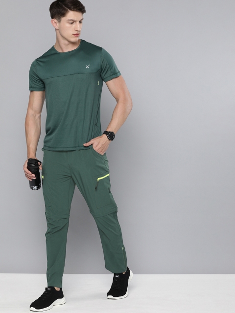 

HRX by Hrithik Roshan Men Green Solid Rapid Dry Convertible Track Pants