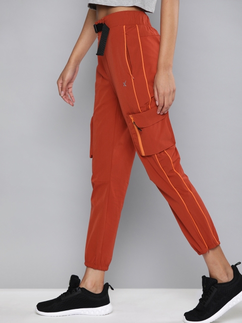 

HRX by Hrithik Roshan Women Orange Solid Rapid-Dry Training Joggers