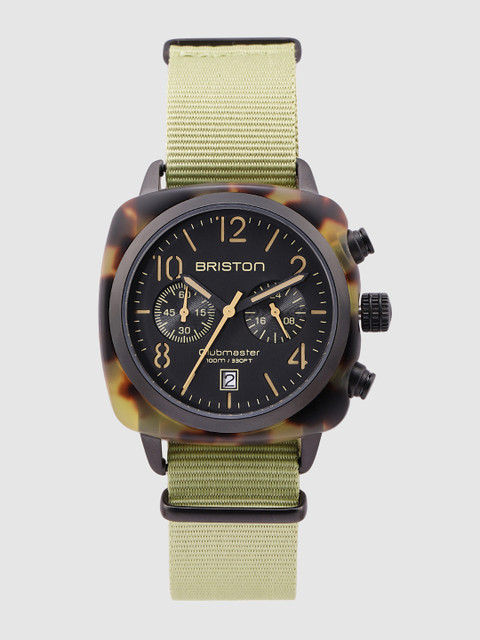 

BRISTON Men Black CLUBMASTER CLASSIC CHRONOGRAPH Analogue Watch14140.PBAM.TS.5.NK