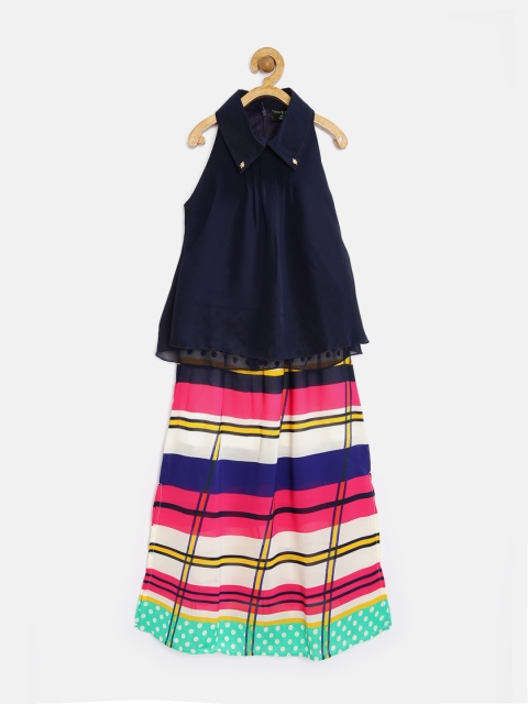 

Tiny Girl Multicoloured Striped Clothing Set, Multi