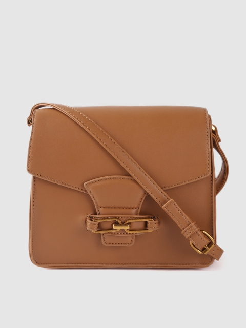 

Mast & Harbour Women Tan Brown Solid Sling Bag