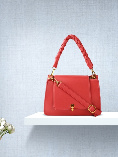 

DressBerry Women Red Solid Structured Satchel