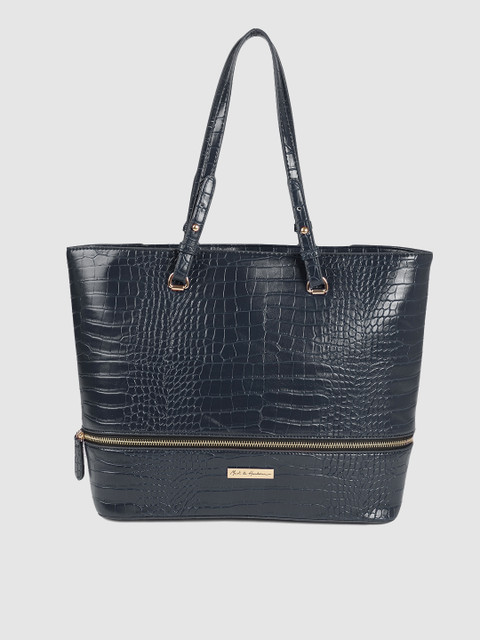 

Mast & Harbour Navy Blue Animal Textured Shoulder Bag