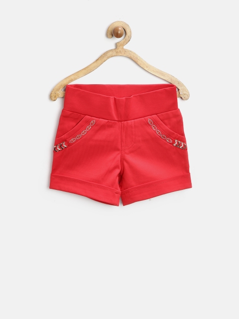 

Tiny Girl Red Embellished Shorts