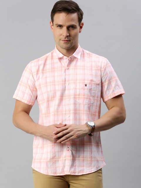 

Louis Philippe Sport Men Pink Slim Fit Checked Casual Shirt