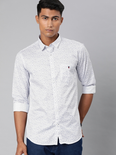 

Louis Philippe Sport Men White Super Slim Fit Printed Casual Shirt