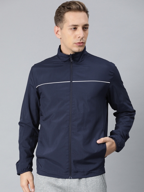 

Puma Men Navy Blue Solid Open Front Jacket
