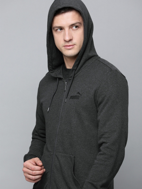 

Puma Men hoody TR Dark Gray Heather Open Front Jacket, Grey