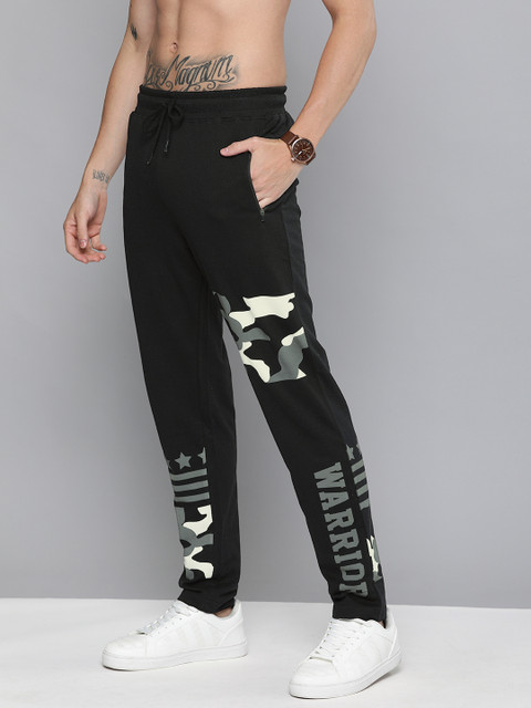 

HERE&NOW Men Black Printed Regular Fit Track Pants
