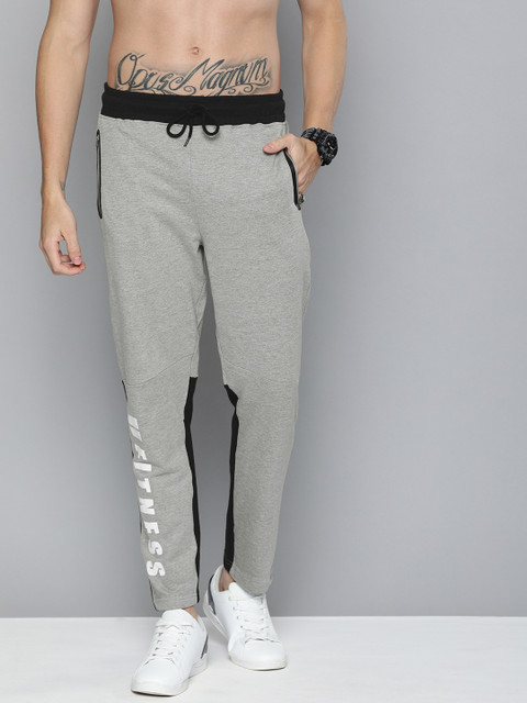 

HERE&NOW Men Grey Printed Regular Fit Track Pants