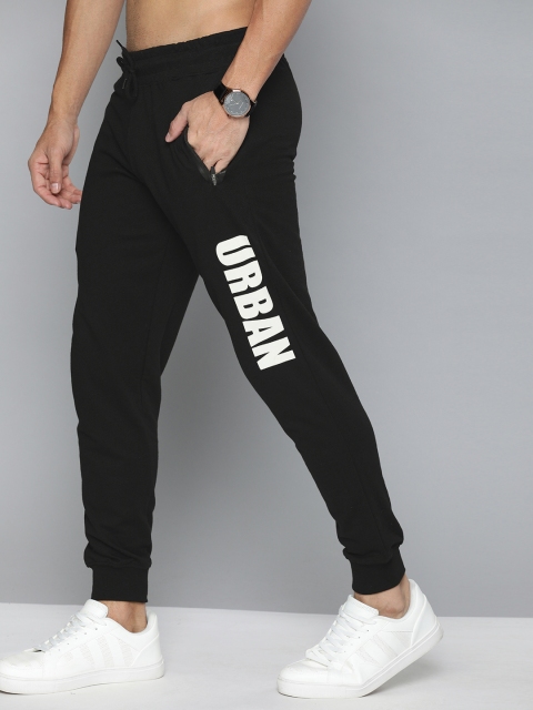 

HERE&NOW Men Black Printed Straight Fit Joggers
