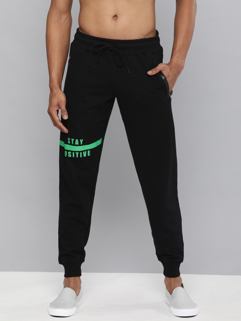 

HERE&NOW Men Black Solid Straight Fit Joggers