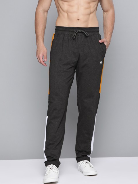 

HERE&NOW Men Charcoal Grey Solid Pure Cotton Track Pants