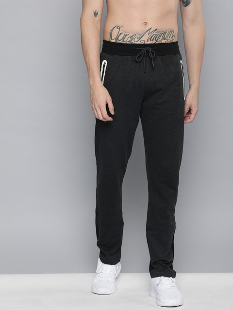 

HERE&NOW Men's Black and White Printed Track Pants