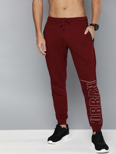 

HERE&NOW Men Maroon Printed Joggers