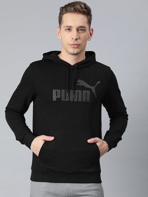 

Puma Men Black Printed ESS+ Hoody Sweatshirt