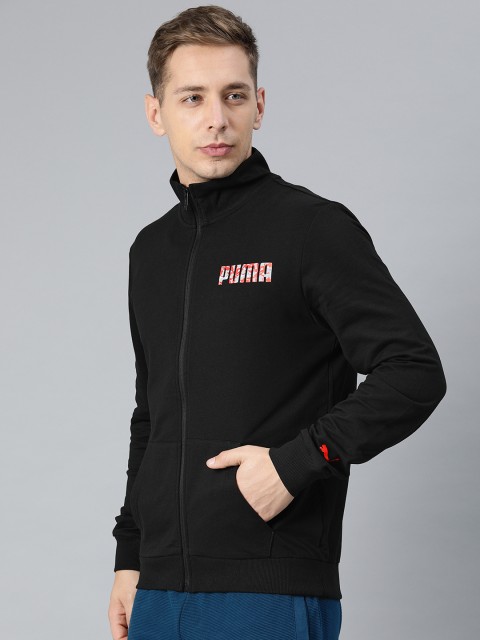 

Puma Men Black Printed Camo Full-Zip Sweatshirt