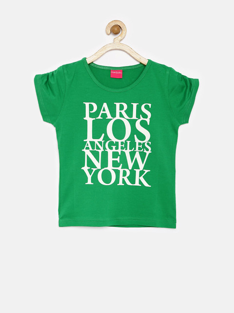 

Tiny Girl Green Printed T-shirt