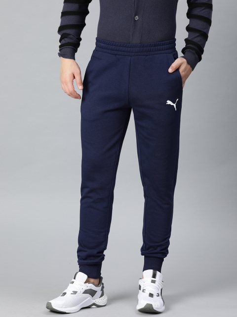 

Puma Men Blue Solid Straight Fit ESS Logo Joggers