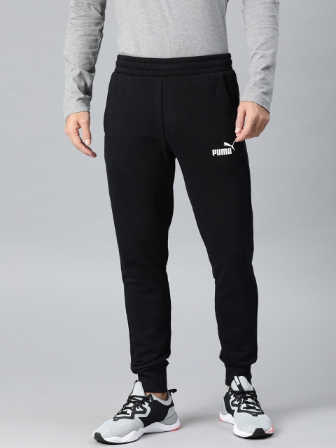 

Puma Men Black Slim Fit Solid ESS Logo FL cl Joggers