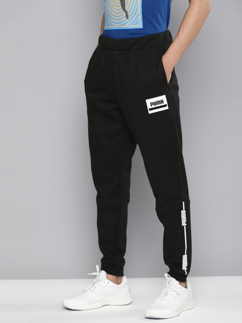 

Puma Men Black & White Printed Joggers