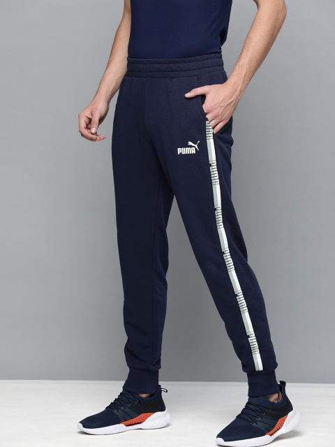 

Puma Men Blue & White Printed Joggers