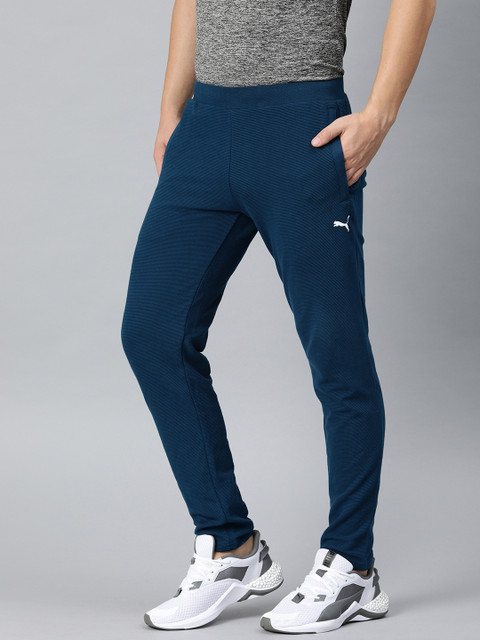

Puma Men Teal Blue Regular Fit Self Design Stylized 2 Track Pant