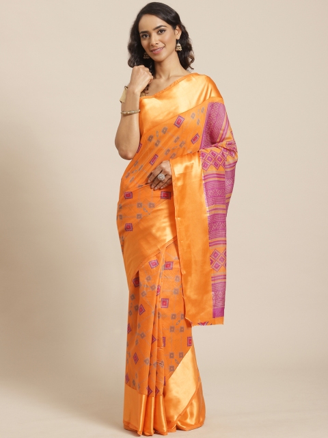 

Vipul Orange & Purple Printed Saree