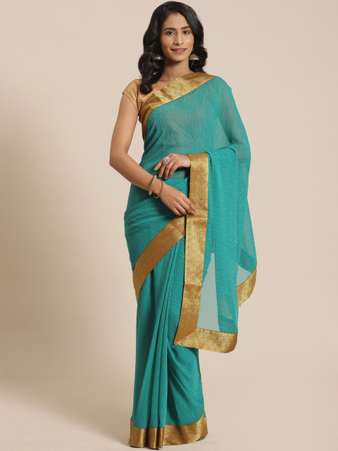 

Vipul Green Printed Saree