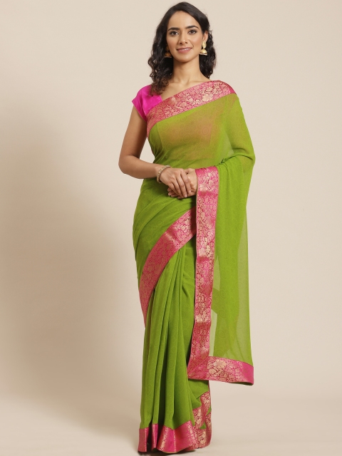 

Vipul Green Printed Saree