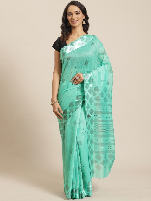 

Vipul Sea Green & Black Printed Saree