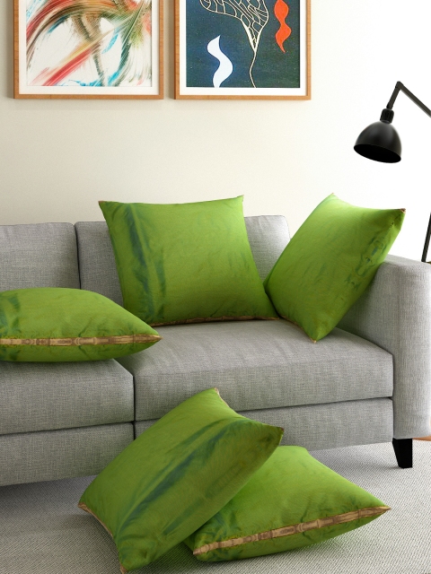 

ANS Green Dual-Toned Set of 5 16'' x 16'' Square Cushion Covers