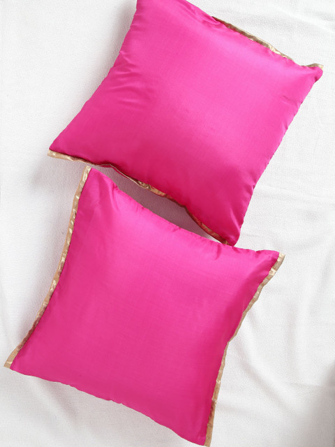 

ANS Pink Set of 2 16'' x 16'' Square Cushion Covers